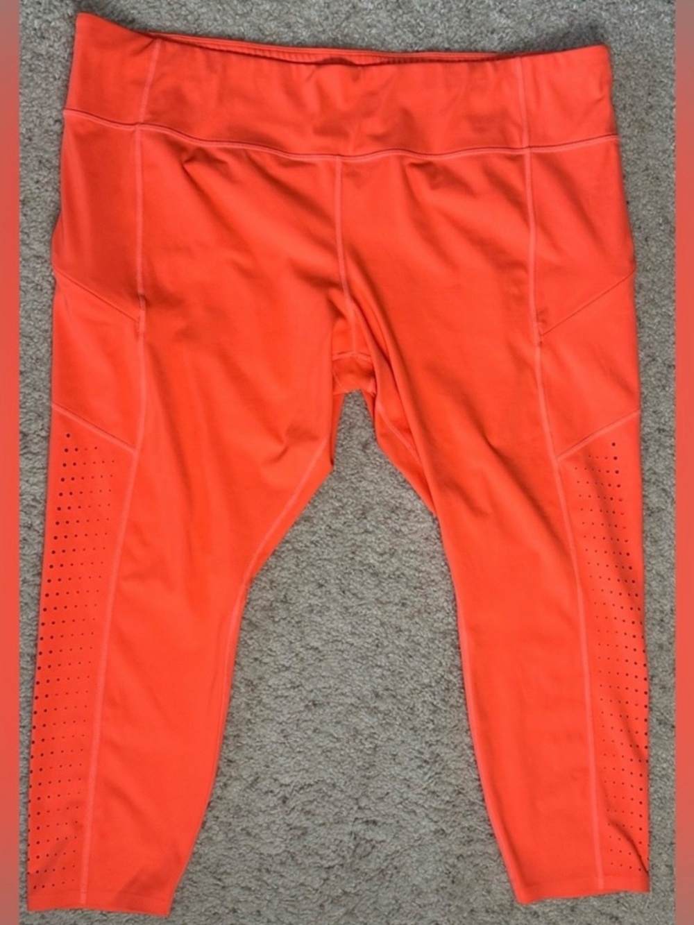 Athleta Cropped Leggings - Orange - Workout Gym Activewear - Plus Size 2X
